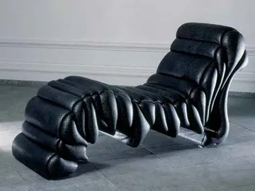 LAVICA - Upholstered leather chaise longue by formitalia luxury group - view 2